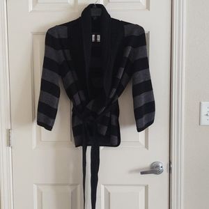 BCBG Max Azria Wrap Cardigan w/ Waist Tie